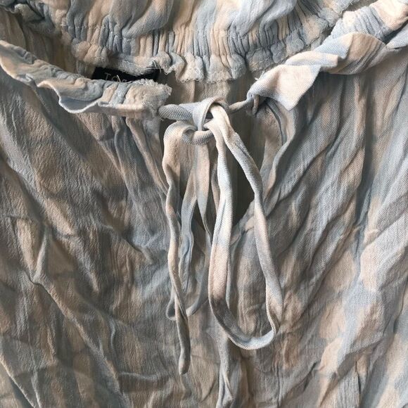 Torrid Light Blue Tie-Dye Gauze Crop Top & Drawstring Short Short Set - Picture 7 of 12